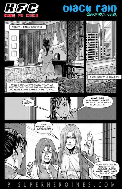 Matt Johnson - 9 Superheroines - KFC - Kung Fu Chick Black Rain