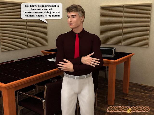 Raunchy School 3D - New teacher works hard to impress a horny principal