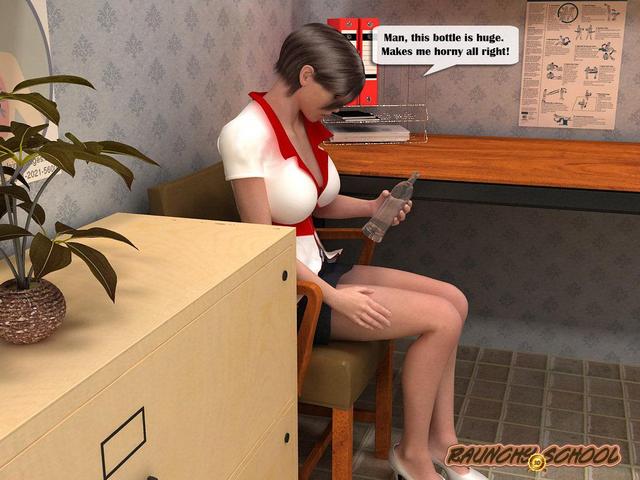 Raunchy School 3D - A lesson in kinky fisting from a hot nurse
